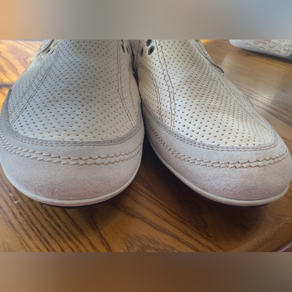 Bacco Bucci made in Italy cream Perforated Loafers with Stripe (shoe10) main image 10